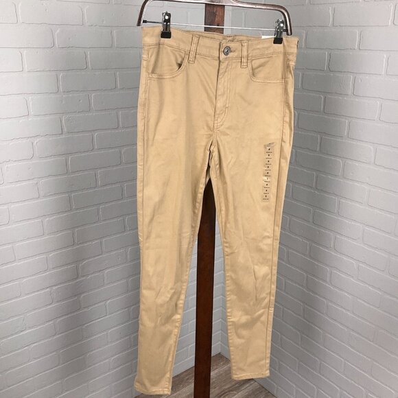 American Eagle‎ Jeans Women 8R 29W Light Brown High Rise Jegging Stretch Skinny - Picture 1 of 13